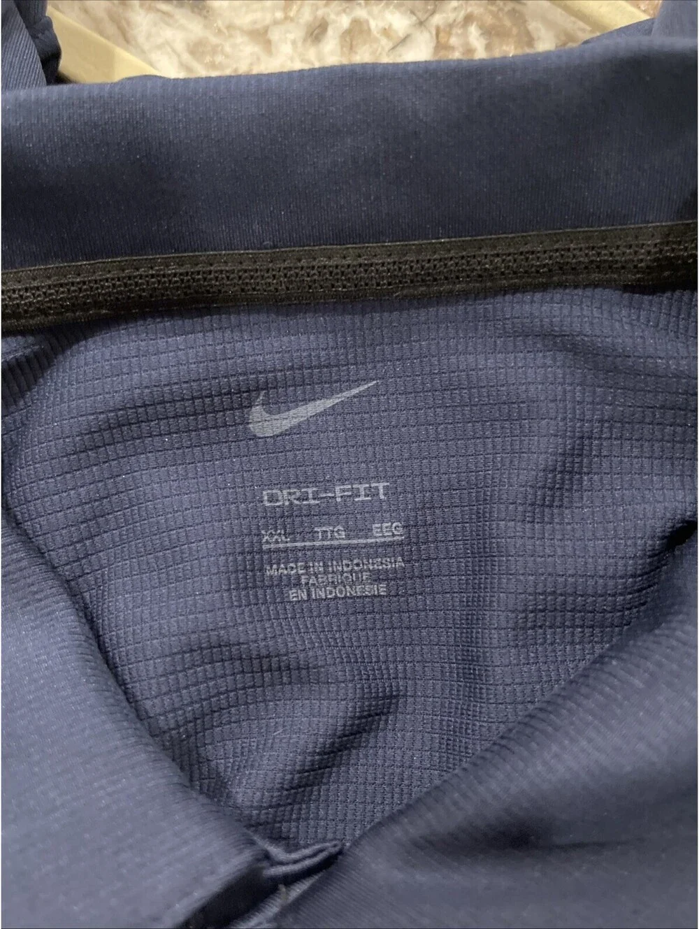 Nike Dri For Men’s Performance Polo Navy With White Swish Size XXL